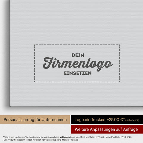 Afrika-Karte als Pinn-Leinwand in Hellgrau, auf die ein Firmenlogo eingedruckt werden kann und weitere Individualisierungen als Sonderanfertigung vorgenommen werden können