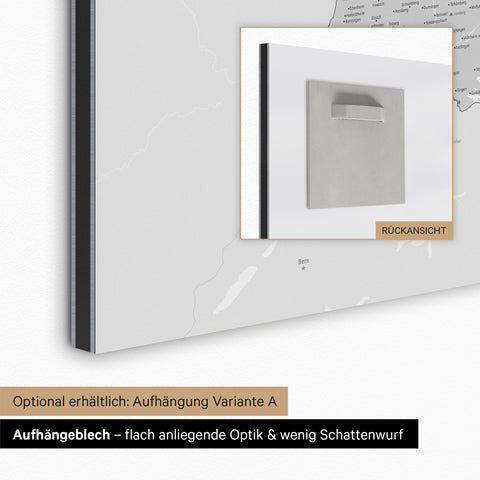 Magnetische Duitsland-kaart TRAVEL® Magneetbord – Multicolor Grijs