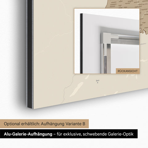 Magnetische Duitsland-kaart TRAVEL® Magneetbord – Multicolor Bruin
