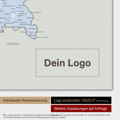 Duitsland-kaart TRAVEL® Premium Poster – Multicolor Atlas