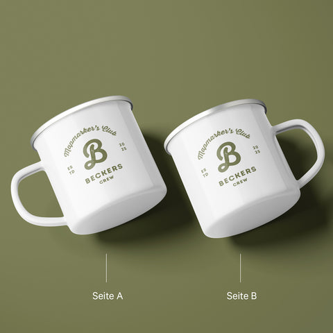 Emaille mok „Monogram“