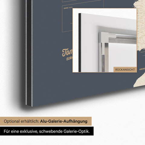 Magnetische Europa-kaart TRAVEL® Magneetbord – Hale Navy