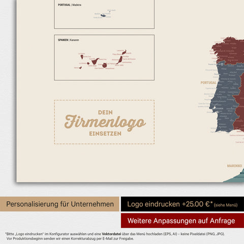 Magnetische Europa-kaart TRAVEL® Magneetbord – Multicolor Levendig