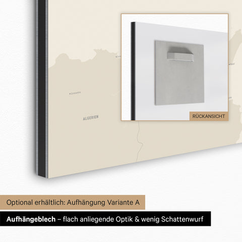 Italië-kaart TRAVEL® Magneetbord – in 21 kleuren