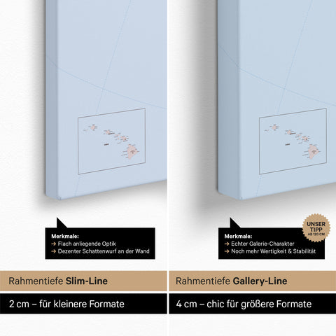 Canada & USA-kaart TRAVEL® Canvas Prikbord – Multicolor Atlas (Politieke Kaart)
