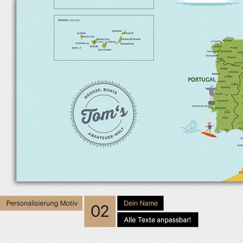Europa-kaart voor kinderen Magnetboard – MINIVENTURES® Classic