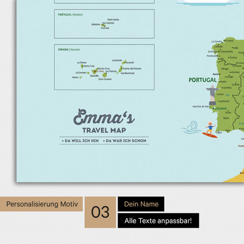 Europa-kaart voor kinderen Magnetboard – MINIVENTURES® Classic