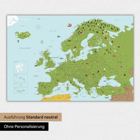 Europa-kaart voor kinderen Magnetboard – MINIVENTURES® Classic