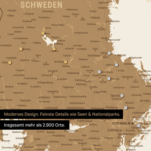 Scandinavia Map TRAVEL® Magnetic Poster – in 21 Colors