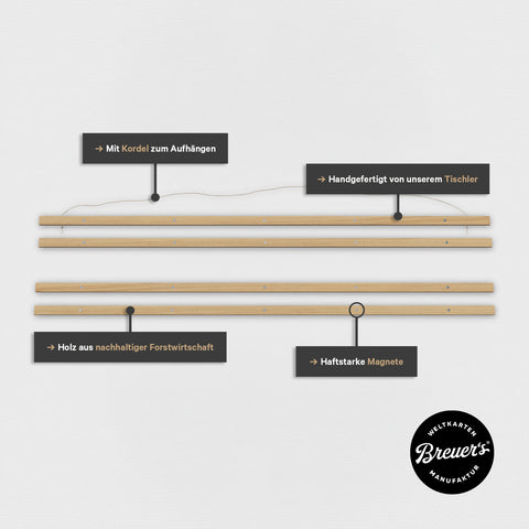 Magnetische posterlijsten van hout (set) – Licht eikenhout