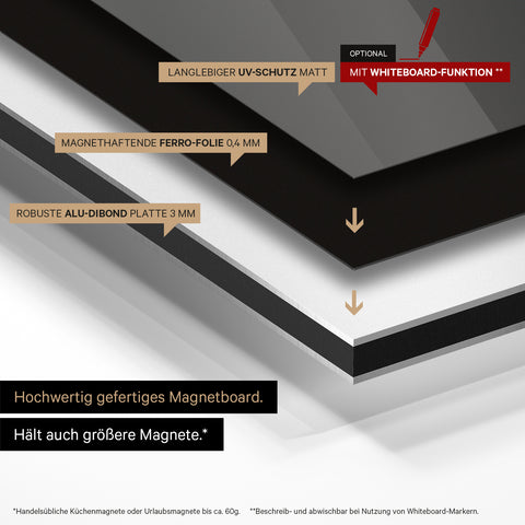 Magnetische Zwitserland-kaart TRAVEL® Magnetboard – Donker Zwart