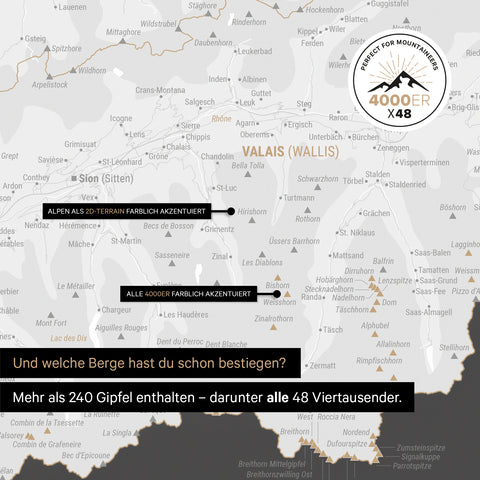 Magnetische Zwitserland-kaart TRAVEL® Magnetboard – Donker Grijs