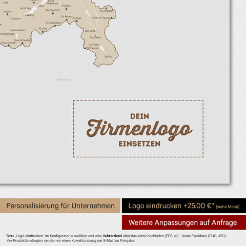 Magnetische Zwitserland-kaart TRAVEL® Magnetboard – Multicolor Beige