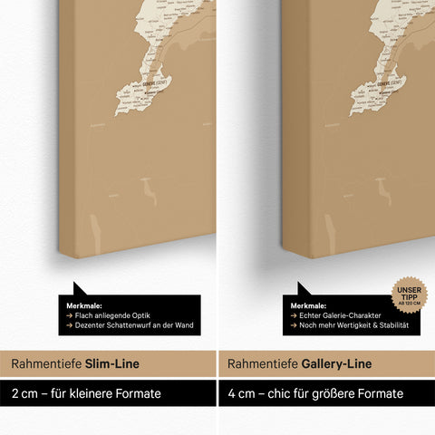 Carte de la Suisse à épingles TRAVEL® – Treasure Gold