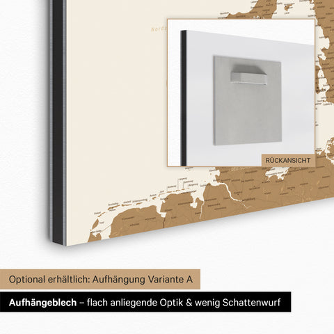 Scandinavië-kaart TRAVEL® Magneetbord – in 21 kleuren
