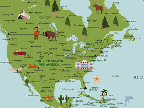 Kinder-Weltkarten mit liebevollen Illustrationen – der perfekte Einstieg zum Lernen