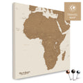 Afrika-Karte in Bronze als Pinn-Leinwand, perfekt zum Markieren und Planen von Reisen, hier kaufen