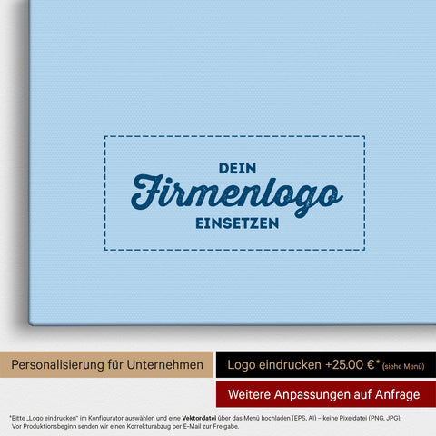 Afrika-Karte als Pinn-Leinwand in Multicolor Classic, auf die ein Firmenlogo eingedruckt werden kann und weitere Individualisierungen als Sonderanfertigung vorgenommen werden können