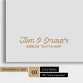 Afrika-Karte als Pinnwand Leinwand in Light Black (Weiss-Schwarz) mit Personalisierung und Eindruck von deinen Namen