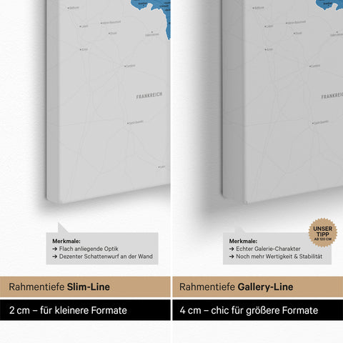 Benelux Push Pin Map TRAVEL® (Pinboard) – Ocean Blue