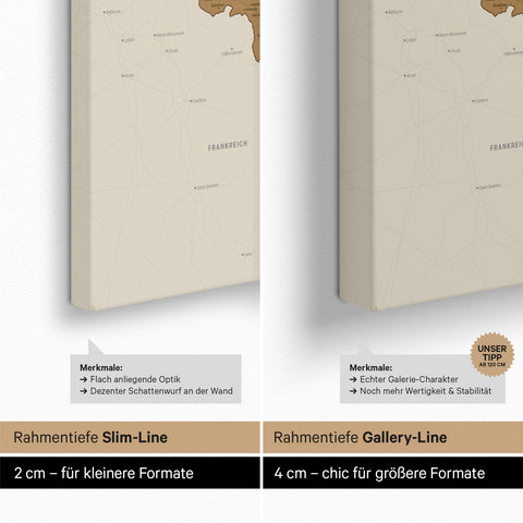 Benelux Push Pin Map TRAVEL® (Pinboard) – Bronze