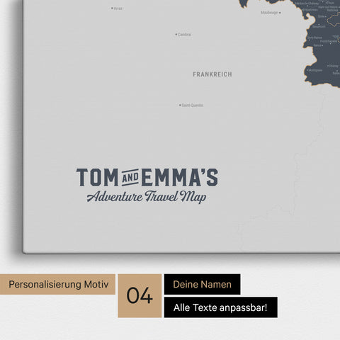 Benelux Push Pin Map TRAVEL® (Pinboard) – Denim Blue