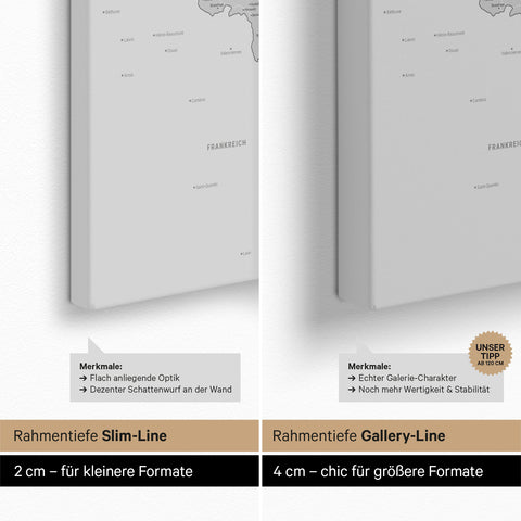 Benelux Push Pin Map TRAVEL® (Pinboard) – Multicolor Gray