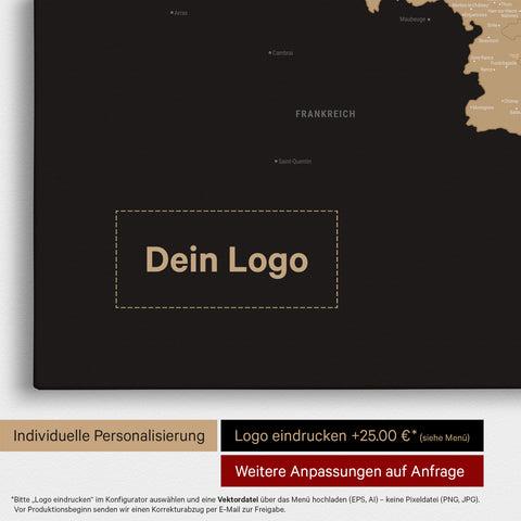 Benelux Push Pin Map TRAVEL® (Pinboard) – Sonar Black