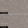 Deutschland-Karte Leinwand in Warmgray (Braun-Grau) wahlweise mit oder ohne Straßennetz