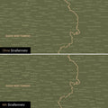 Deutschland-Karte Leinwand in Olive Green wahlweise mit oder ohne Straßennetz