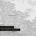 Detail einer Deutschland-Karte als Poster in Multicolor Gray mit Pins in Schleswig-Holstein