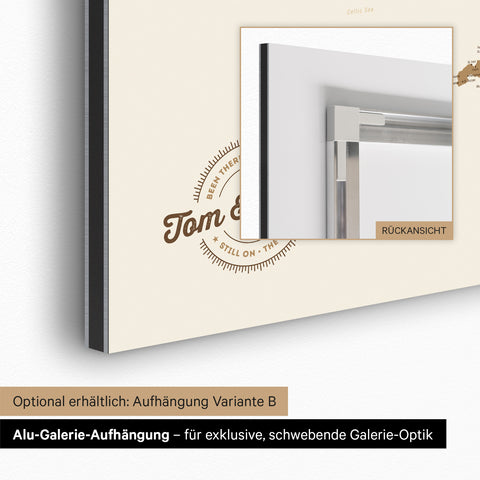 UK England & Ireland Map TRAVEL® Magnet Board – in 21 Colors