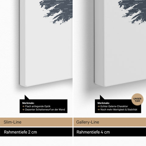 UK England & Ireland Map TRAVEL® Push Pin Map – Denim Blue