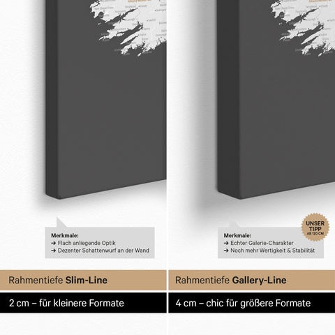 UK England & Ireland Map TRAVEL® Push Pin Map – Dark Gray (Dark Gray)