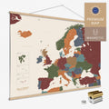 Magnetische Europakarte Magnet-Poster in der Farbe Multicolor Vivid in modernem, minimalistischen Design zum Pinnen und Markieren von Reisezielen kaufen