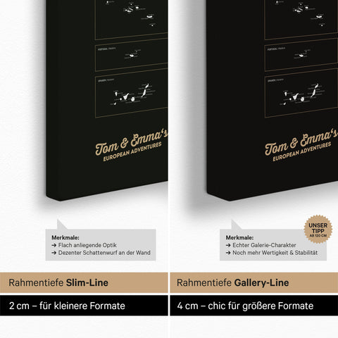 Push Pin Europe Map TRAVEL® (Pinboard) – Dark Black