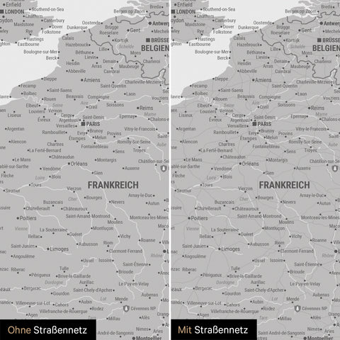 Europe Map TRAVEL® Premium Poster – Coolgray