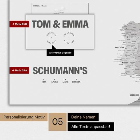 Europe Map TRAVEL® Premium Poster – Multicolor Gray