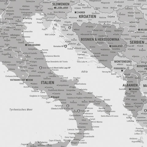 Europa Landkarte Poster in Multicolor Grau zeigt einen Ausschnitt von England, Frankreich und Belgien