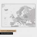Neutrale Ausführung einer Landkarte von Europa als Poster in der Farbe Multicolor Grau