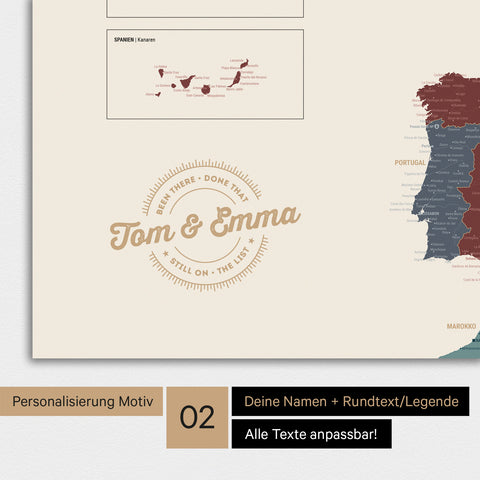 Europe Map TRAVEL® Premium Poster – Multicolor Vivid