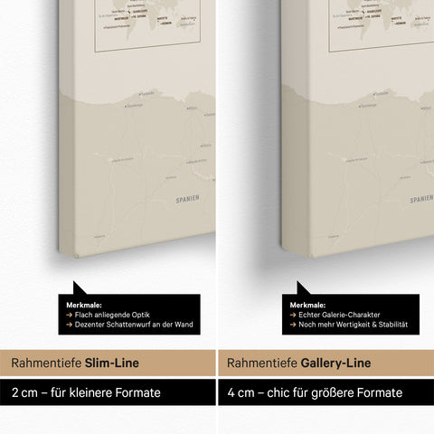 France Push Pin Map TRAVEL® (Pinboard) – Desert Sand