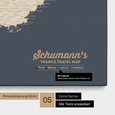 France Push Pin Map TRAVEL® (Pinboard) – Hale Navy