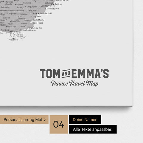 France Push Pin Map TRAVEL® (Pinboard) – Coolgray