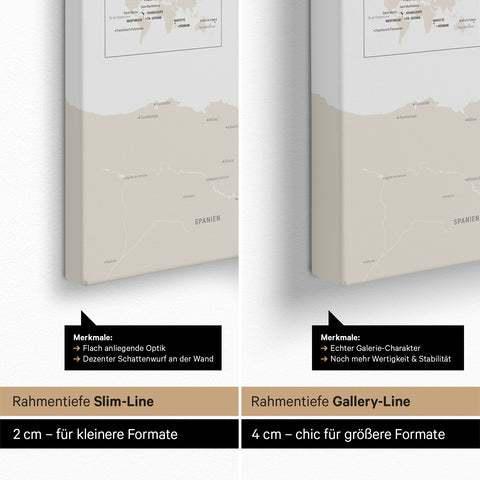 France Push Pin Map TRAVEL® (Pinboard) – Multicolor Beige