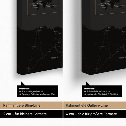 France Push Pin Map TRAVEL® (Pinboard) – Dark Black