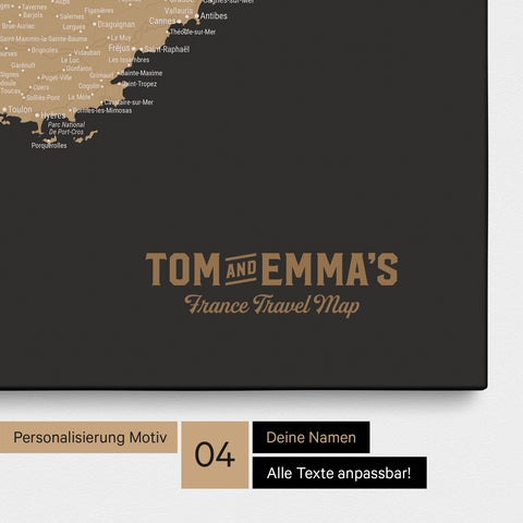 France Push Pin Map TRAVEL® (Pinboard) – Sonar Black