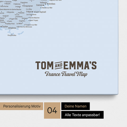 Political France Push Pin Map TRAVEL® (Pinboard) – Multicolor Atlas