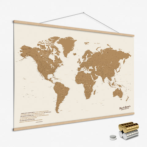 Weltkarte Magnetposter zum Pinnen und Planen von Reisen