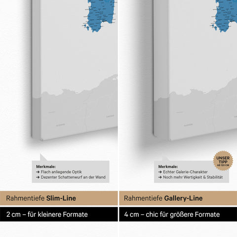 Italy Push Pin Map TRAVEL® – Ocean Blue